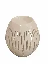 Brûle Parfum Céramy Ovali – Bougeoir en Céramique Laquée Blanc – Diffusion Cires Parfumées, Huiles Essentielles .webp