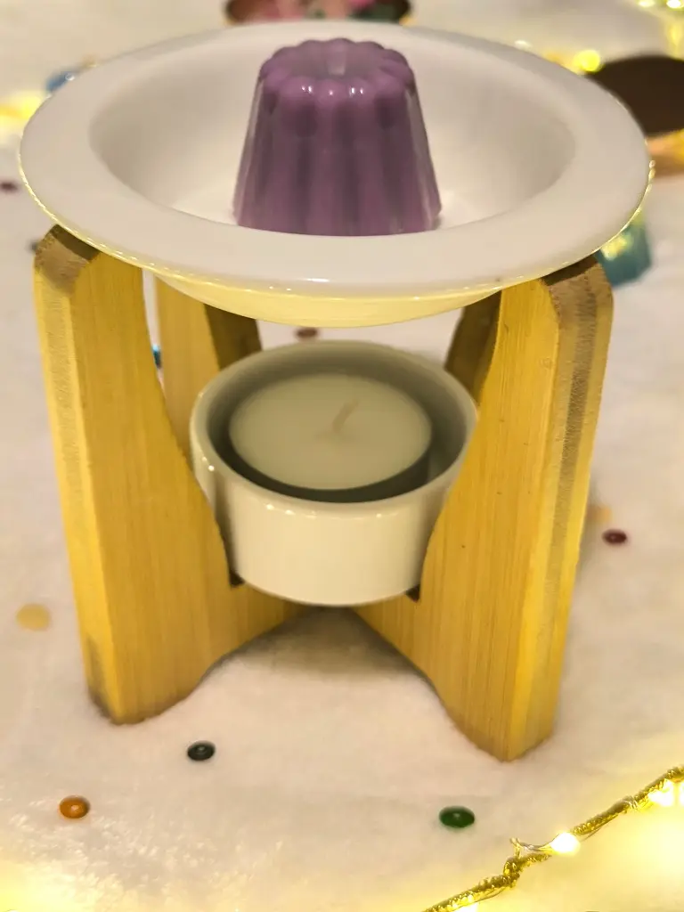 Brûle Parfum et Fondant Série Simplicity Arche - Céramique Laquée et Bambou vu de dessus.webp